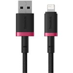 Baseus Dura kábel USB na Lightning 2.4A, 1,0m, čierno-červený