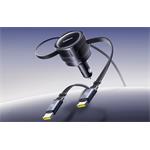 Baseus Enjoyment Max s káblami USB-C+USB-C 60 W, čierna