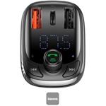 Baseus FM Transmitter S13, Bluetooth 2xUSB microSD, čierna