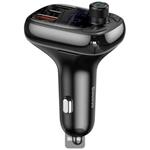 Baseus FM Transmitter S13, Bluetooth 2xUSB microSD, čierna