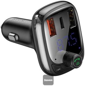 Baseus FM Transmitter S13, Bluetooth 2xUSB microSD, čierna