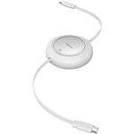 Baseus Free2Pull kábel USB-C navíjací, 1m, biely