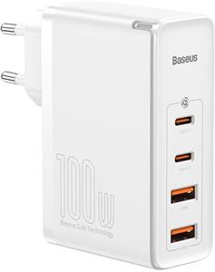 Baseus GaN2 Pro Quick Charger 100W, 2x USB-A + 2x USB-C, biela