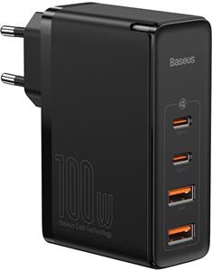 Baseus GaN2 Pro Quick Charger 100W, 2x USB-A + 2x USB-C, čierna