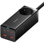 Baseus GaN3 Pro rýchlo nabíjací stolní adaptér 2x USB-C + 2x USB-A + AC 100W 1,5m kábel