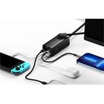 Baseus GaN3 Pro rýchlo nabíjací stolní adaptér 2x USB-C + 2x USB-A + AC 100W 1,5m kábel , (rozbalené)