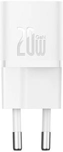 Baseus GaN5 Mini 20W, 1xUSB-C, biela