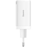 Baseus GaN5 Pro nabíjačka 2xUSB-C + USB, 65W + kábel USB-C, biela, (rozbalené)