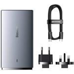 Baseus GaN5 Pro Ultra Slim 65W, 1xUSB, 1xUSB-C, čierna