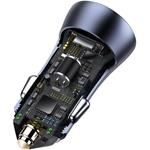 Baseus Golden Contactor Pro duálna USB nabíjačka, 40W, sivá