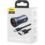 Baseus Golden Contactor Pro duálna USB nabíjačka + USB-C kábel, 40W, sivá, (rozbalené)