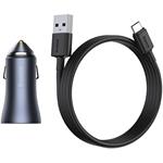Baseus Golden Contactor Pro duálna USB nabíjačka + USB-C kábel, 40W, sivá, (rozbalené)
