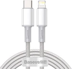 Baseus High Density Braided kábel USB-C na lightning M/M PD 20W, 2,0m, biely
