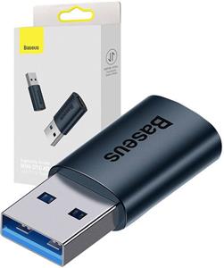 Baseus Ingenuity redukcia USB-A na USB-C M/F, modrá