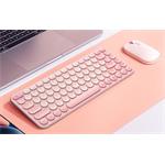 Baseus K01A bezdrôtová klávesnica, 2.4G, BT, US, ružová