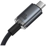 Baseus kábel USB-C, 100W, 20Gb,4K@60Hz, 1,5m, bavlnený oplet, čierna