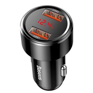 Baseus Magic 45W auto nabíjačka, 2x USB, čierna