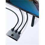 Baseus Matrix HDMI Switcher 2x1 / 1x2, sivý