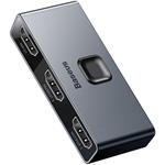 Baseus Matrix HDMI Switcher 2x1 / 1x2, sivý