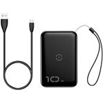 Baseus Mini S Bracket 10W Wireless Charger Power Bank 10000mAh 18W, čierna