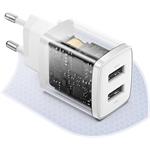 Baseus nabíječka do sítě Compact 2xUSB 10,5W biela