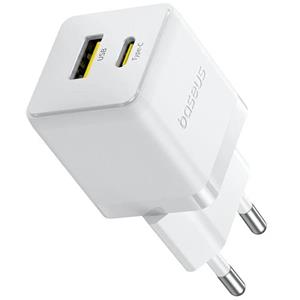 Baseus Palm rýchlo nabíjačka 20W, 1xUSB-A, 1xUSB-C, biela