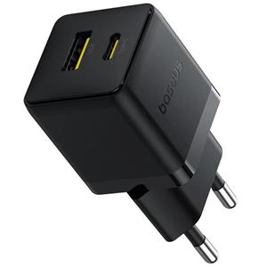 Baseus Palm rýchlo nabíjačka 30W, 1xUSB-A, 1xUSB-C, čierna