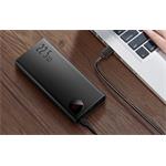 Baseus powerbanka Adaman Metal, 10000 mAh, 22,5 W, 2xUSB, USB-C, 22,5W (čierna)