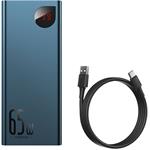 Baseus powerbanka Adaman Metal 20000mAh, 65W modrá