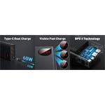 Baseus powerbanka Adaman Metal 20000mAh, 65W modrá