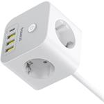 Baseus PowerCombo Cube 20W 3 x zásuvka, 3xUSB, 1xUSB-C