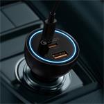 Baseus Qualcomm Quick Charge 5, nabíjačka do auta 1x USB-A, 2x Type-C 160W + kábel USB-C 100W