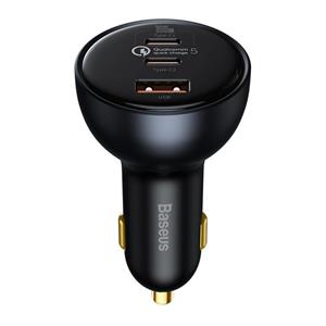 Baseus Qualcomm Quick Charge 5, nabíjačka do auta 1x USB-A, 2x Type-C 160W + kábel USB-C 100W