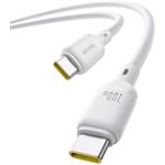 Baseus Silky kábel USB-C 100W, 1,0m, biely