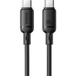 Baseus Silky kábel USB-C 100W, 1,0m, čierny