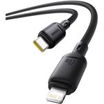 Baseus Silky kábel USB-C na Lightning 20W, 1,0m, čierny