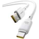 Baseus Silky kábel USB na USB-C 100W, 1,0m, biely