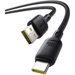 Baseus Silky kábel USB na USB-C 100W, 1,0m, čierny
