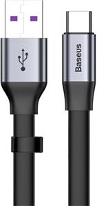 Baseus Simple Hw Quick Charging kábel USB na USB-C 40W 0,23m sivý