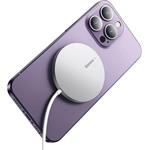 Baseus Simple Mini3, bezdrôtová nabíjačka 15W, biela