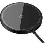 Baseus Simple Mini3 bezdrôtová nabíjačka 15W, čierna