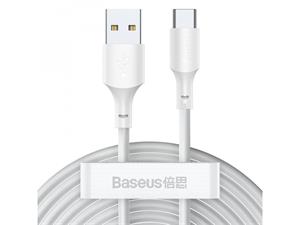 Baseus Simple Wisdom Data kábel USB na USB-C 5A 1,5m, 2ks, biely
