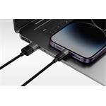 Baseus StarSpeed 3in1, kábel USB na Micro + Lightning + Type-C, 0,6 m, čierny