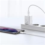 Baseus Super Si 1C, rýchlo nabíjačka 25W + kábel USB-C 3A 1m, biela