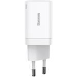 Baseus Super Si Pro rýchlo nabíjačka USB + USB-C, 30W, biela