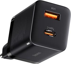Baseus Super Si Pro rýchlo nabíjačka USB + USB-C, 30W, čierna