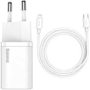 Baseus Super Si Quick Charger USB-C 20W + kábel lightning 1m, biela