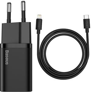 Baseus Super Si Quick Charger USB-C 20W + kábel lightning 1m, čierna