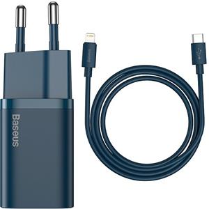 Baseus Super Si Quick Charger USB-C 20W + kábel lightning 1m, modrá