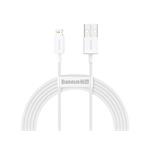 Baseus Superior Series kábel USB na Lightning, 2.4A, 2,0m, biely